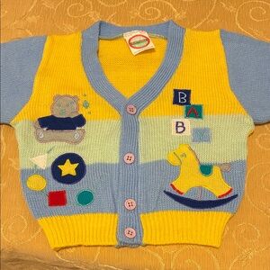 Colorful Baby Cardigan Hush Puppies Vintage